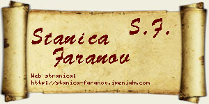 Stanica Faranov vizit kartica